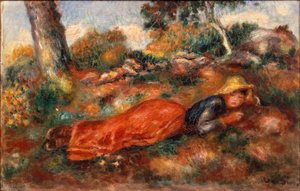 Young Girl Lying on the Grass