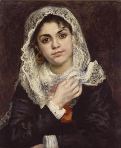 Lise in a White Shawl, c.1872 by Pierre Auguste Renoir