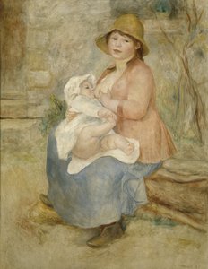 Maternity, also called Child at the Breast by Pierre Auguste Renoir