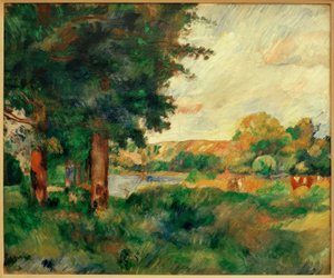 Landscape of Île-de-France with Large Trees by Pierre Auguste Renoir
