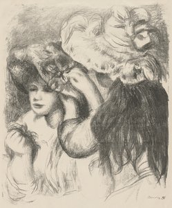Pinning the Hat, 1897 by Pierre Auguste Renoir