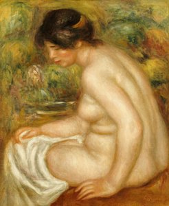 Side View of a Seated Bather
