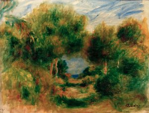 Exit from the Woods, Sea in the Background by Pierre Auguste Renoir