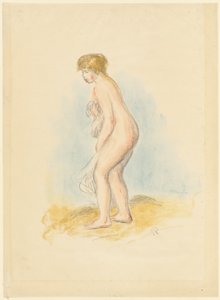 Standing Female Bather by Pierre Auguste Renoir