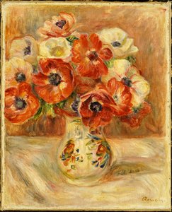 Still Life with Anemones by Pierre Auguste Renoir