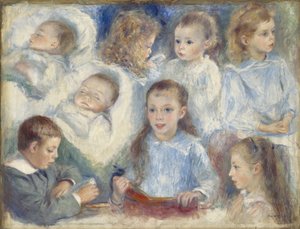 Studies of Heads by Pierre Auguste Renoir