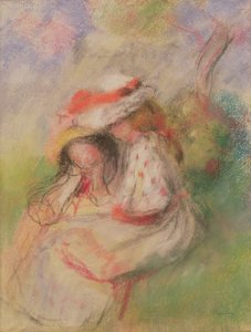 Two Young Girls in a Garden