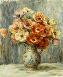 Vase of Anemones by Pierre Auguste Renoir
