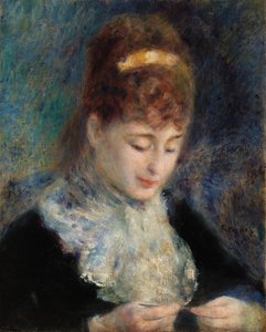 Woman Crocheting by Pierre Auguste Renoir