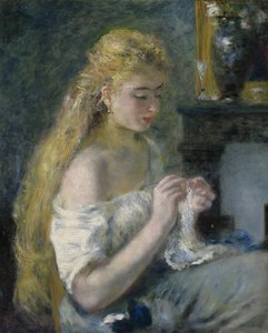 Woman Crocheting