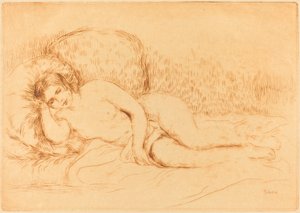 Woman Reclining by Pierre Auguste Renoir
