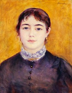 Young Woman in Blue by Pierre Auguste Renoir