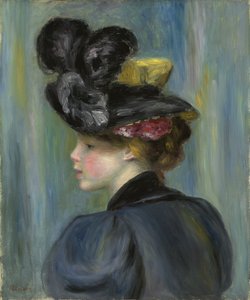 Young Woman with Black Hat