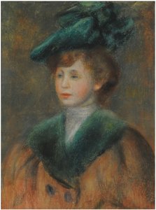 Young Woman with a Green Hat