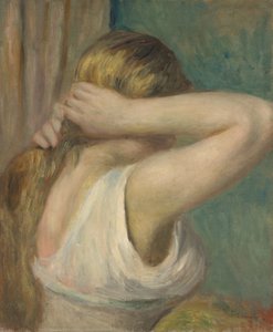 Young Girl with Arms Raised by Pierre Auguste Renoir