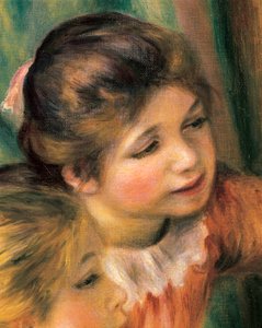Young girls at the piano (detail) by Pierre Auguste Renoir