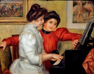 Yvonne and Christine Lerolle at the Piano
