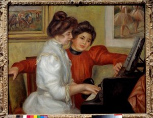 Yvonne and Christine Lerolle at the Piano by Pierre Auguste Renoir