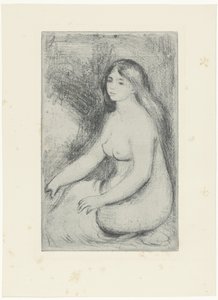 Seated naked woman