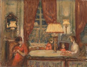 Evening Under the Lamps by Pierre Bonnard