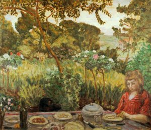End of Meal in the Garden by Pierre Bonnard
