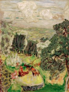 The Olive Grove; Landscape with Goats by Pierre Bonnard
