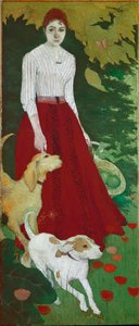 Miss Andree Bonnard and Her Dogs by Pierre Bonnard