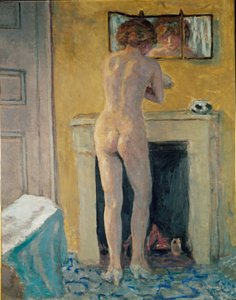 Nude Before the Fireplace by Pierre Bonnard