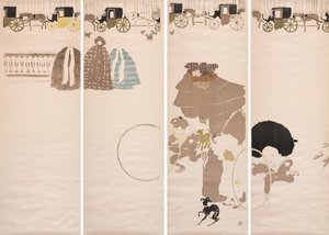 Nursemaids’ Promenade, Frieze of Carriages by Pierre Bonnard