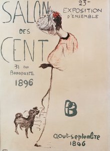 Poster Advertising the 23rd Exhibition of the Salon des Cent, 1896