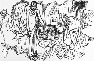 The Shop of Parisian Art Dealer Ambroise Vollard in Paris Around 1895 by Pierre Bonnard