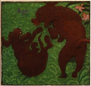 Two Playing Dogs by Pierre Bonnard