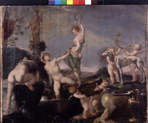 The hunt of Meleagra with the wild boar by Pierre Brebiette