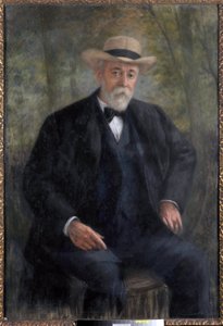 Portrait of Henri Brisson in his garden in Montmorency by Pierre Carrier Belleuse