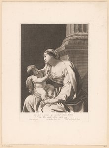 Mary with Child at the Foot of a Column by Pierre Daret