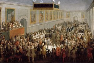 Feast Given After the Coronation of Louis XV at the Palais Archiepiscopal in Rheims by Pierre Denis II Martin
