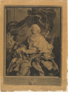 André Hercules, Cardinal de Fleury by Pierre Drevet, after Hyacinthe Rigaud
