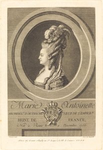 Marie-Antoinette by Pierre Dupin II after Carle Van Loo