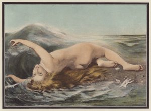 Undine playing with the waves