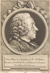 Louis-Rene de Caradeuc de la Chalotais by Pierre Etienne Moitte after Charles Nicolas Cochin II