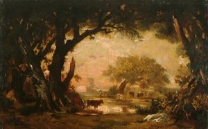 Clearing in the Woods of Fontainebleau by Pierre Etienne Theodore Rousseau