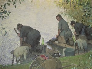 The Washerwomen by Pierre Eugene Montezin