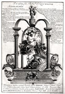 To the Glory of the Right Honourable Robert Walpole, 1st Earl of Orford by Pierre Fourdrinier