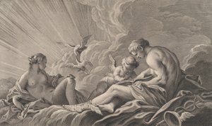 Love Instructed By Mercury, 18th century by Pierre François Basan