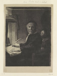 Portrait of the Writing Master Lieven Willemsz. van Coppenol: Small Plate by Pierre François Basan