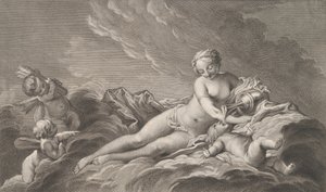 Venus Giving Nectar to Cupid, 18th Century by Pierre François Basan