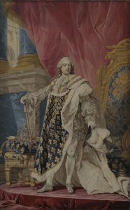 Portrait of Louis XV in his royal costume by Pierre François Cozette