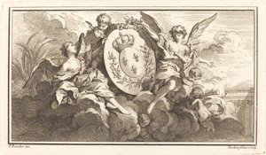 Royal Coat of Arms of Louis XV by Pierre François Tardieu or Jacques Nicolas Tardieu after François Boucher