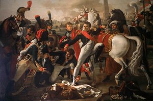Napoleon Wounded in front of Ratisbonne