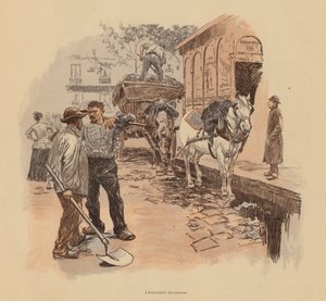 Parisian Street Cleaners by Pierre Georges Jeanniot